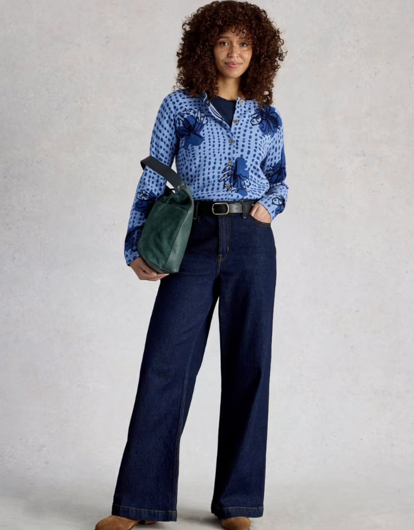 White Stuff White Stuff-444986 Lulu Cardi imprimé bleu SS26