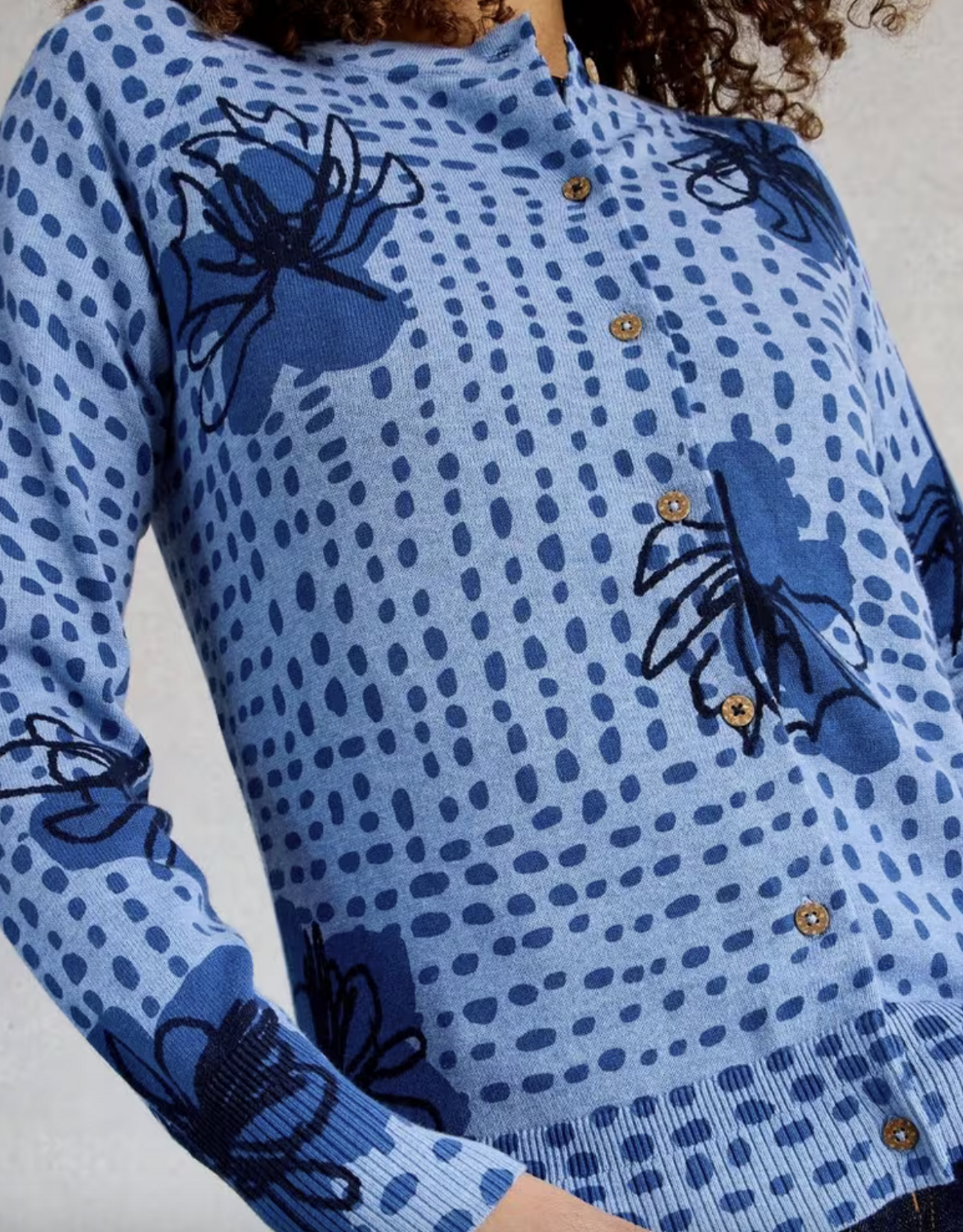 White Stuff White Stuff-444986 Lulu Cardi Blue print SS26