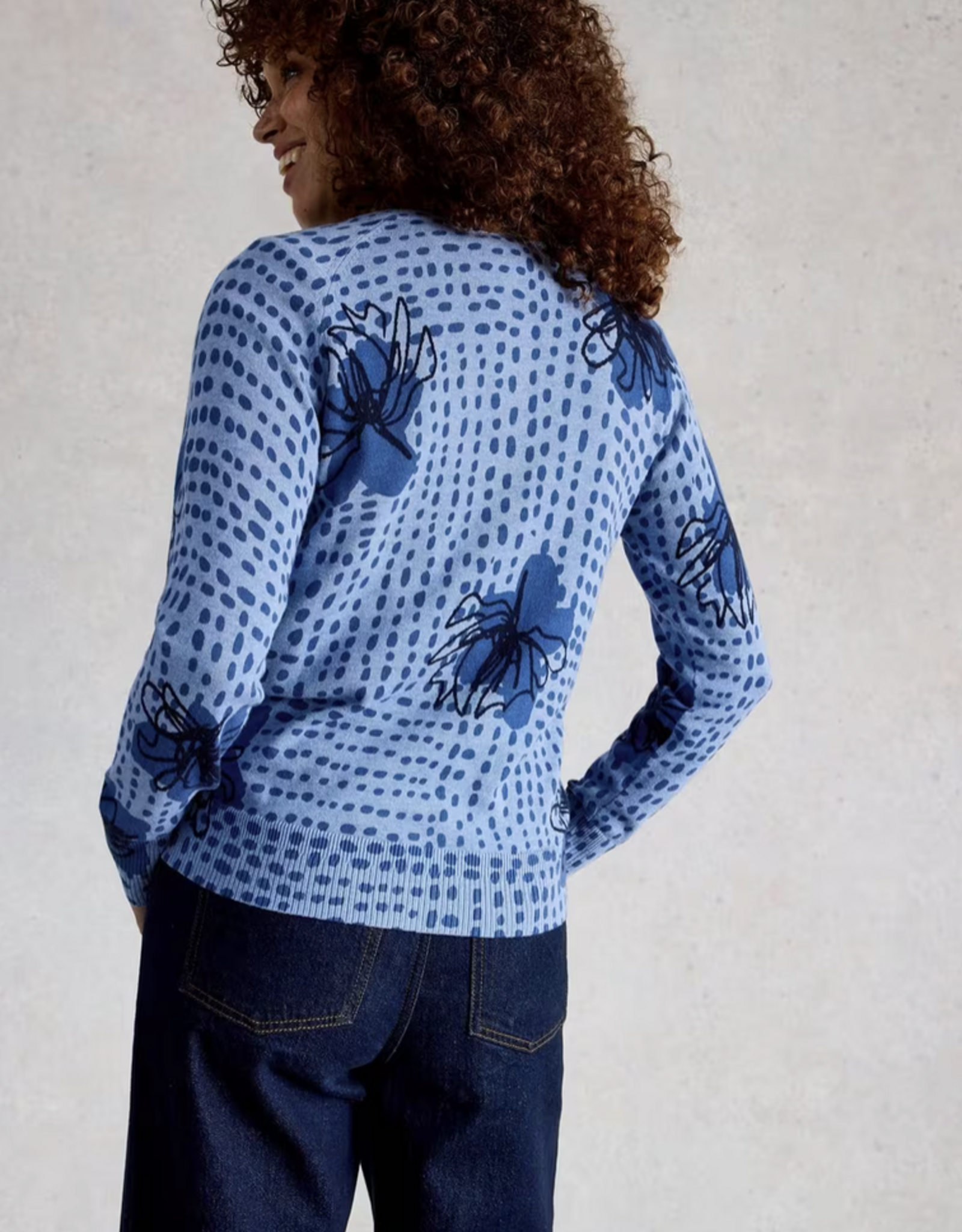 White Stuff White Stuff-444986 Lulu Cardi Blue print SS26