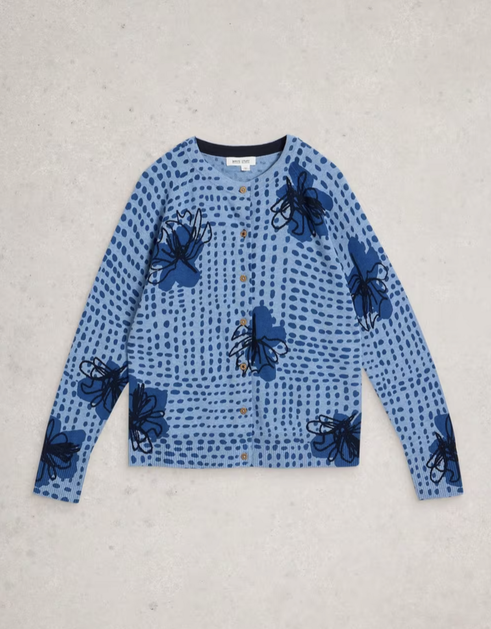 White Stuff White Stuff-444986 Lulu Cardi imprimé bleu SS26