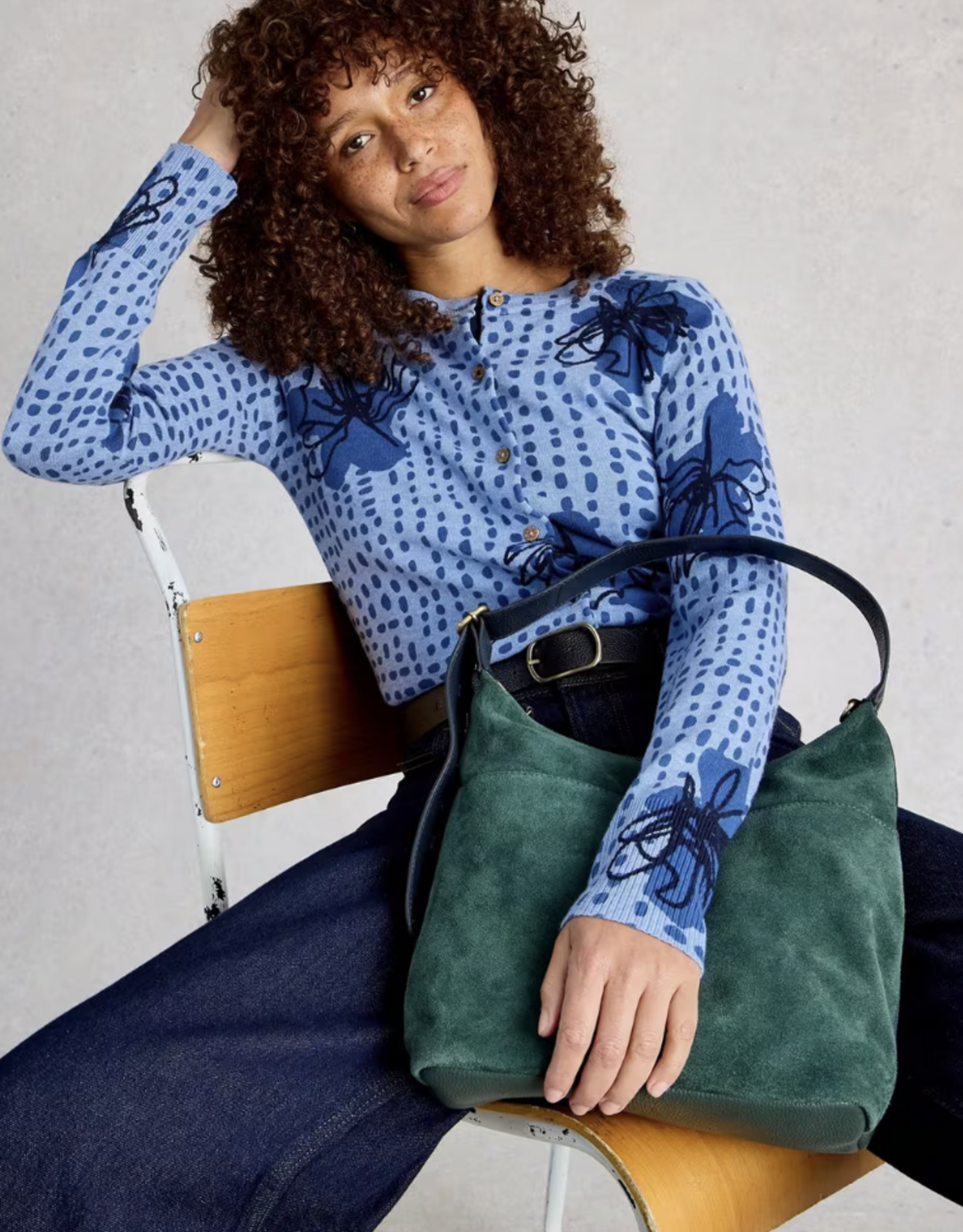 White Stuff White Stuff-444986 Lulu Cardi Blue print SS26