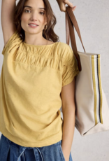 White Stuff White Stuff- 445540 Rachel Ruched Tee Lgt Yellow SS26