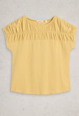White Stuff White Stuff- 445540 Rachel Ruched Tee Lgt Yellow SS26