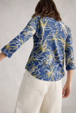 White Stuff White Stuff- 445365 Annie jersey chemisier bleu imprimé SS26