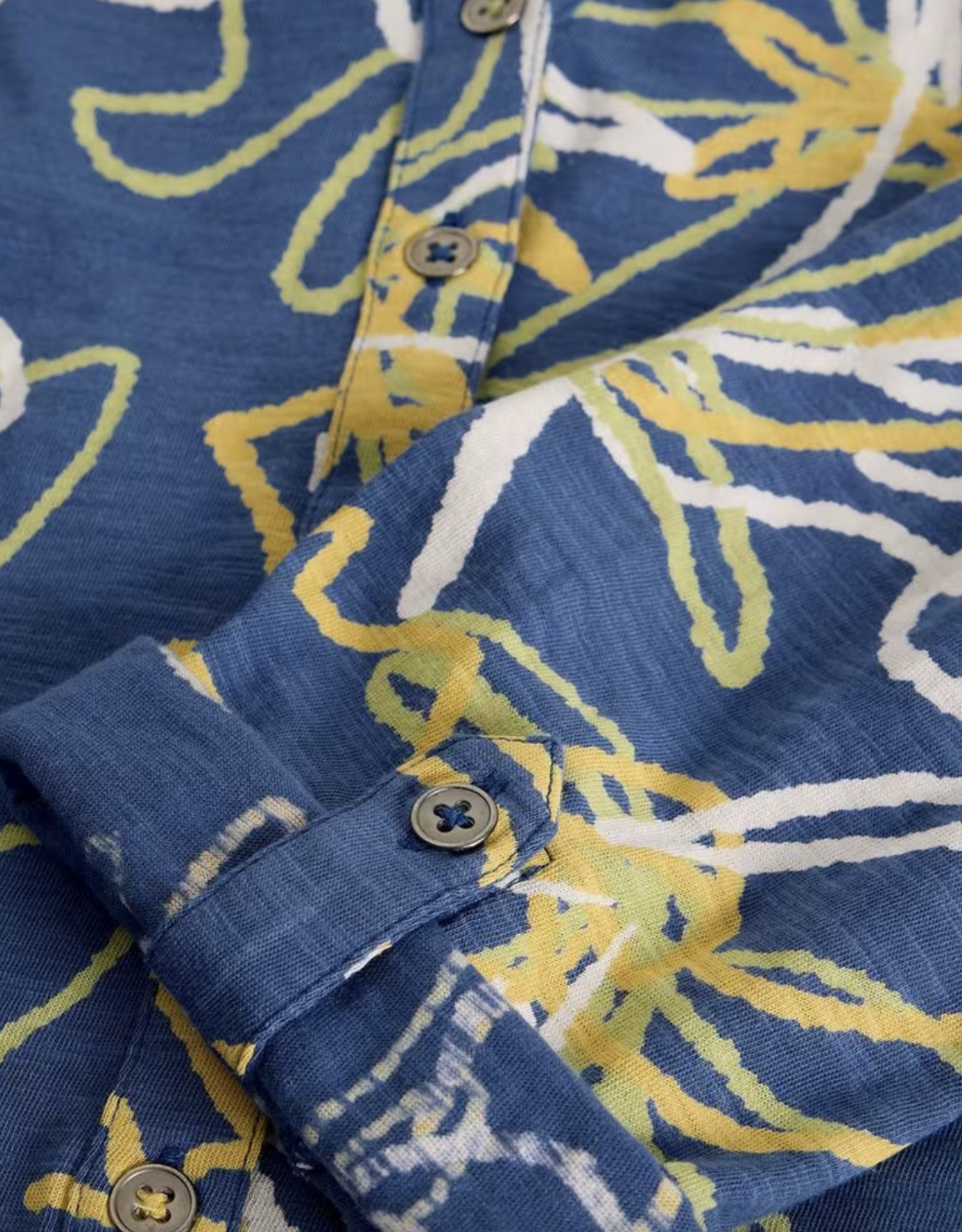 White Stuff White Stuff- 445365 Annie jersey chemisier bleu imprimé SS26