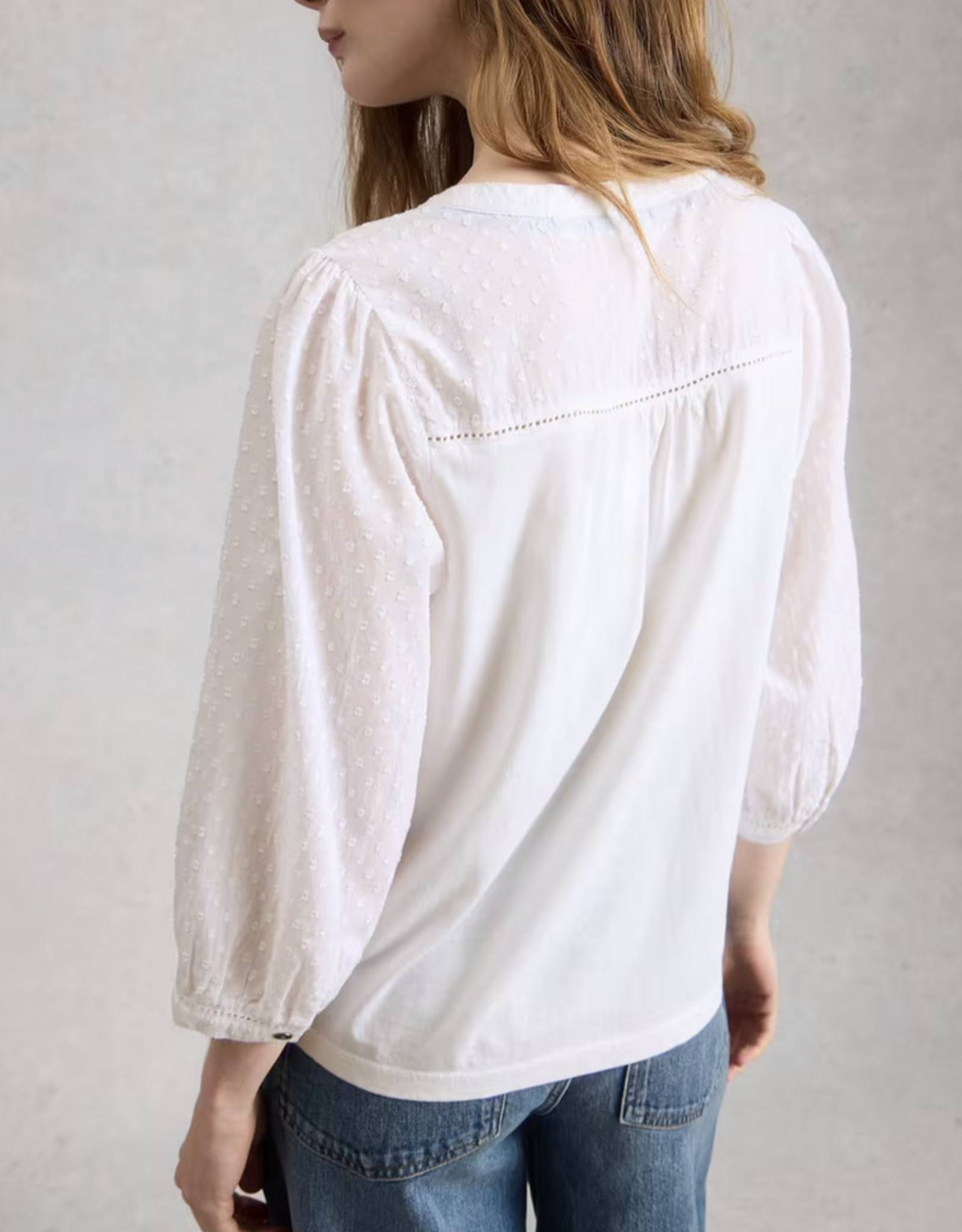 White Stuff White Stuff- 445358 Daisy Dobby Mix top (2 clrs ) SS26