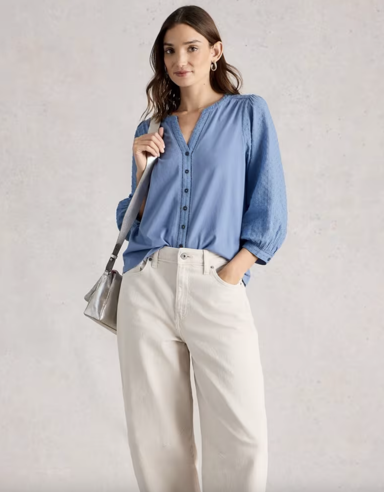 White Stuff White Stuff- 445358 Daisy Dobby Mix top (2 clrs ) SS26