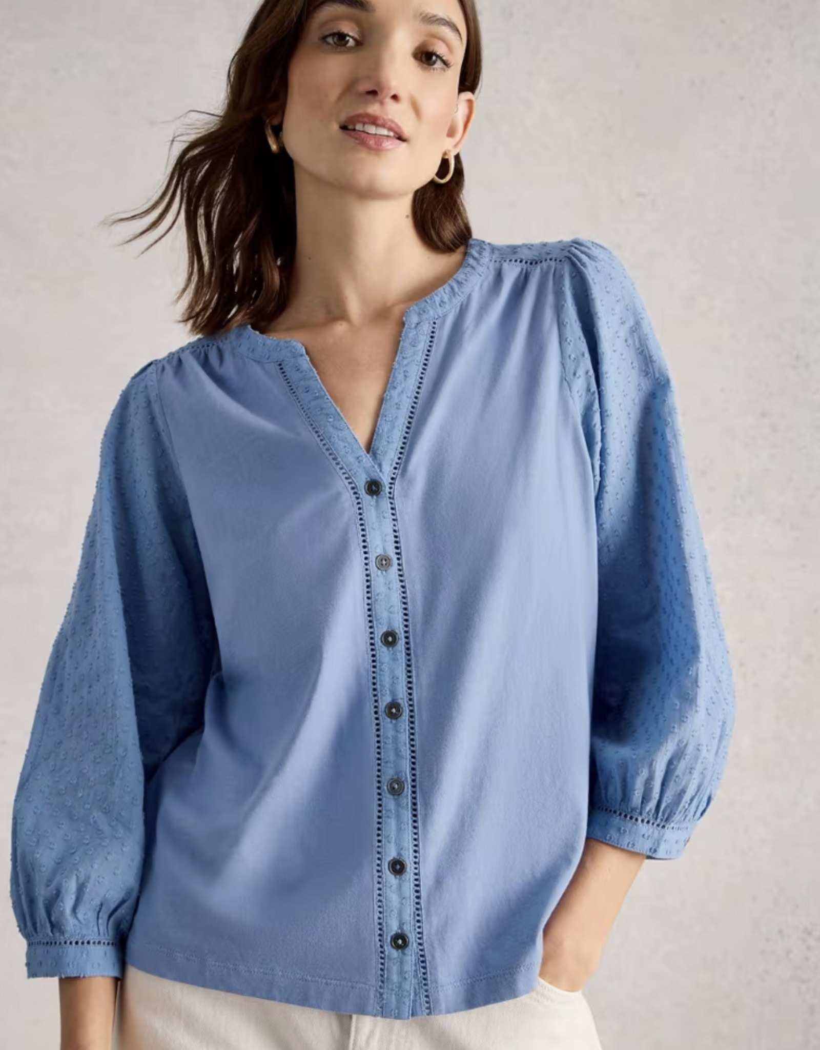 White Stuff White Stuff- 445358 Daisy Dobby Mix top (2 clrs ) SS26