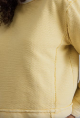 White Stuff White Stuff- 445541 Herringbone crewneck LGT Jaune SS26