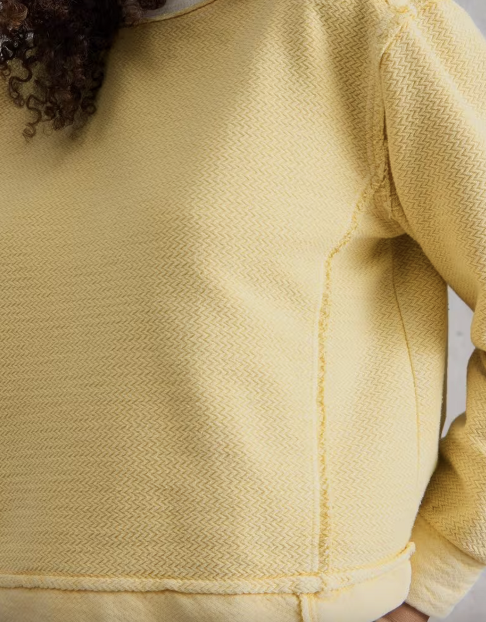 White Stuff White Stuff- 445541 Herringbone sweat LGT Yellow SS26