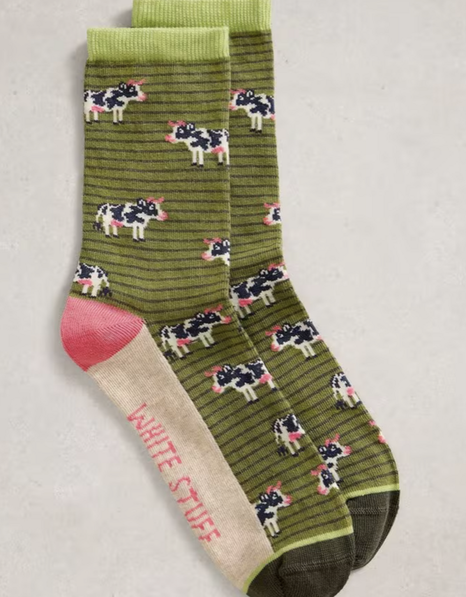 White Stuff White Stuff- 445171 Novelty Cow sock SS26