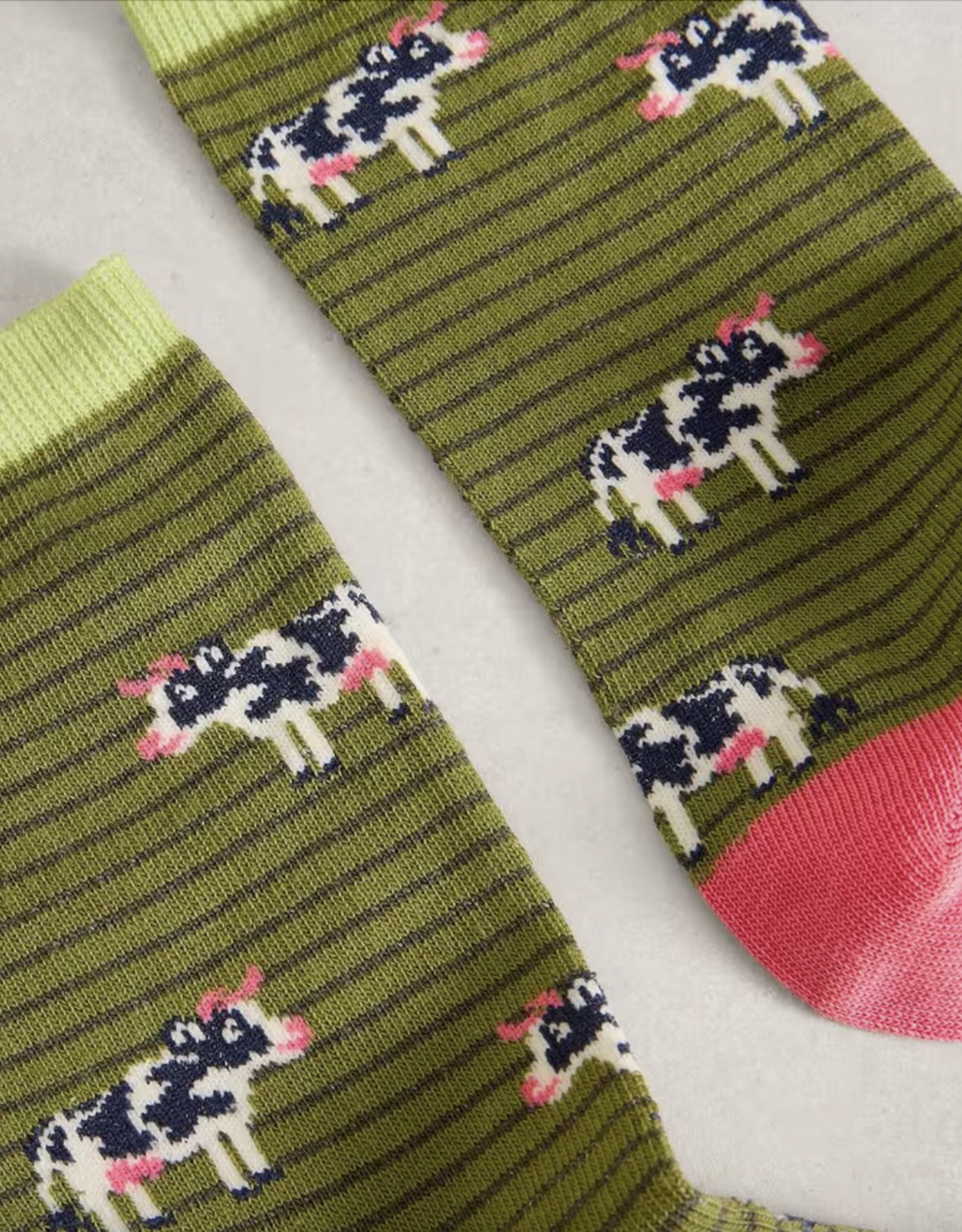 White Stuff White Stuff- 445171 Novelty Cow sock SS26