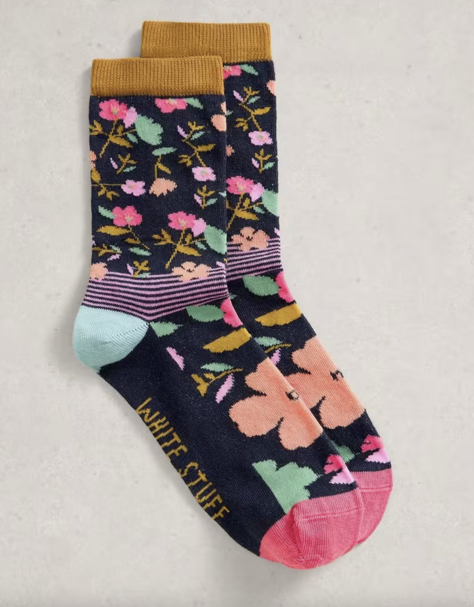 White Stuff White Stuff-445152 Floral Stripe ankle bas SS26