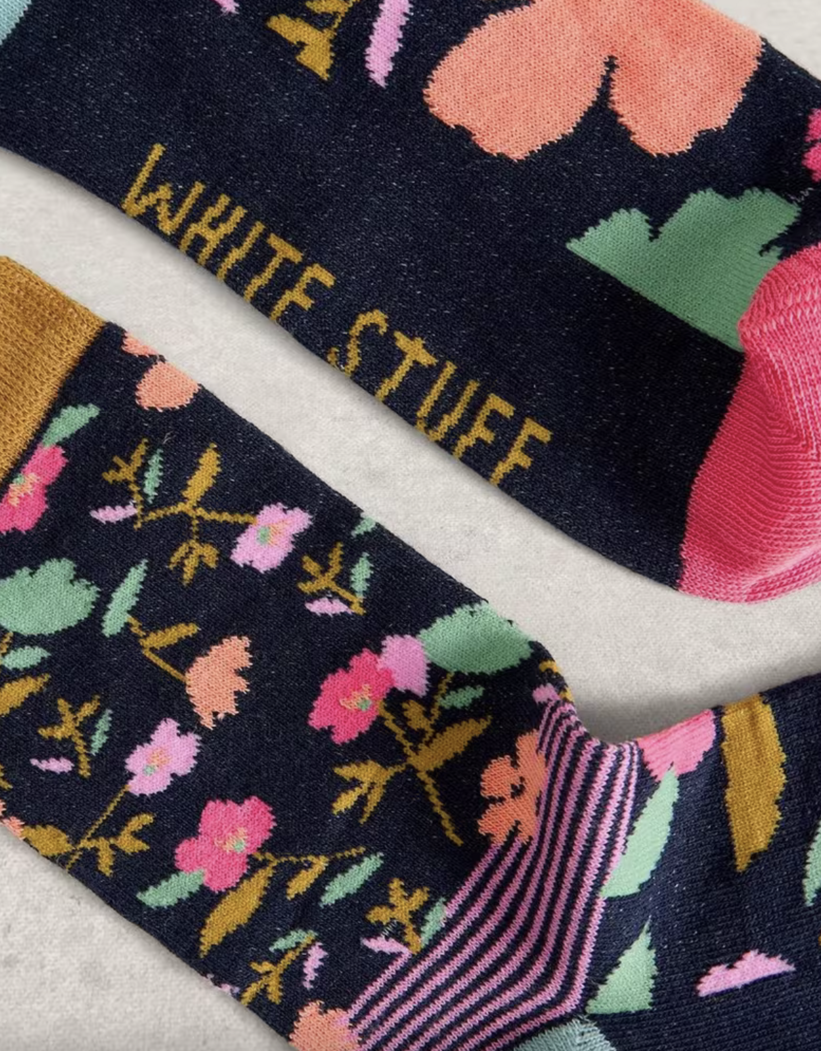 White Stuff White Stuff-445152 Floral Stripe ankle bas SS26