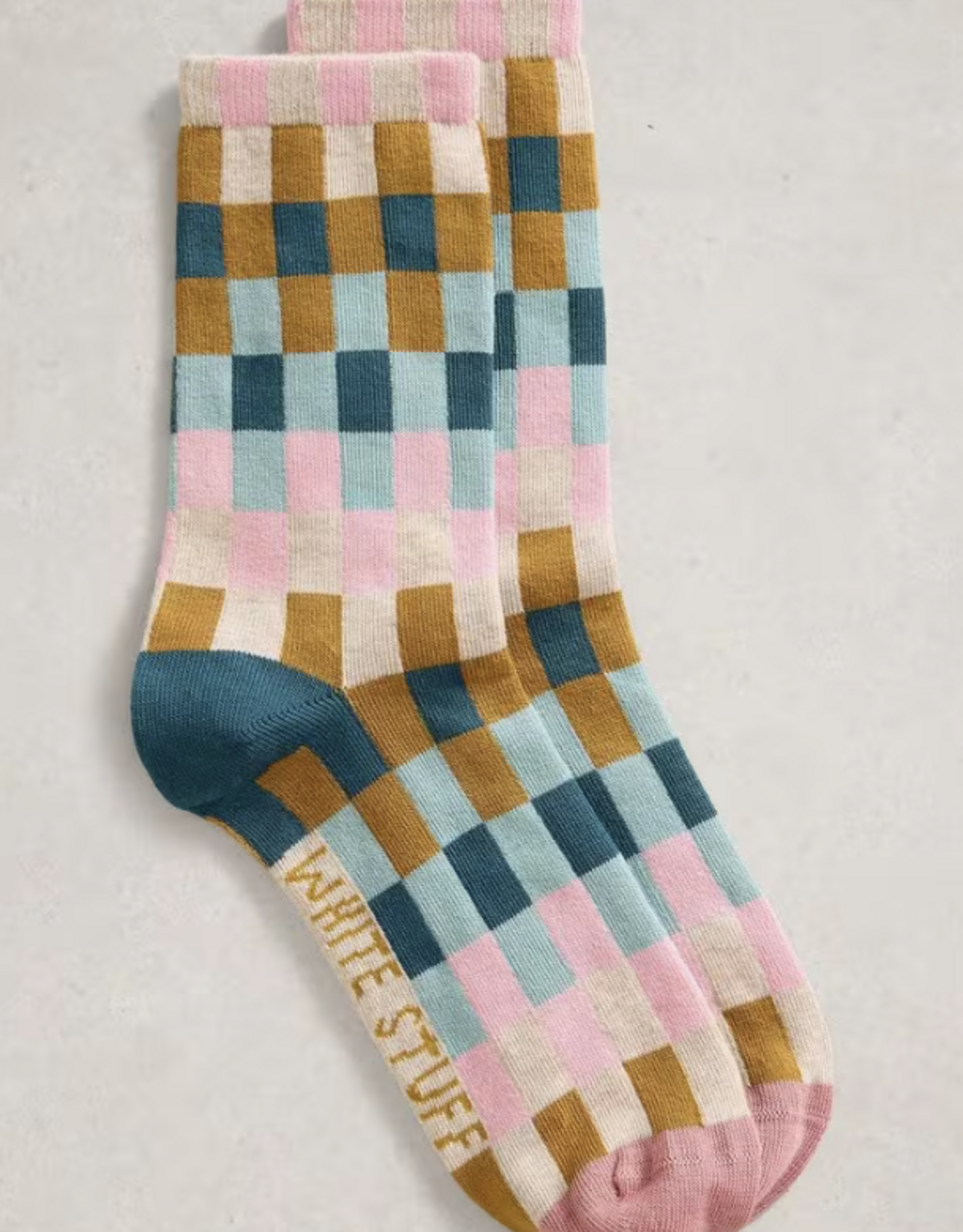 White Stuff White Stuff- 445159 Checkerboard Ankle bas SS26