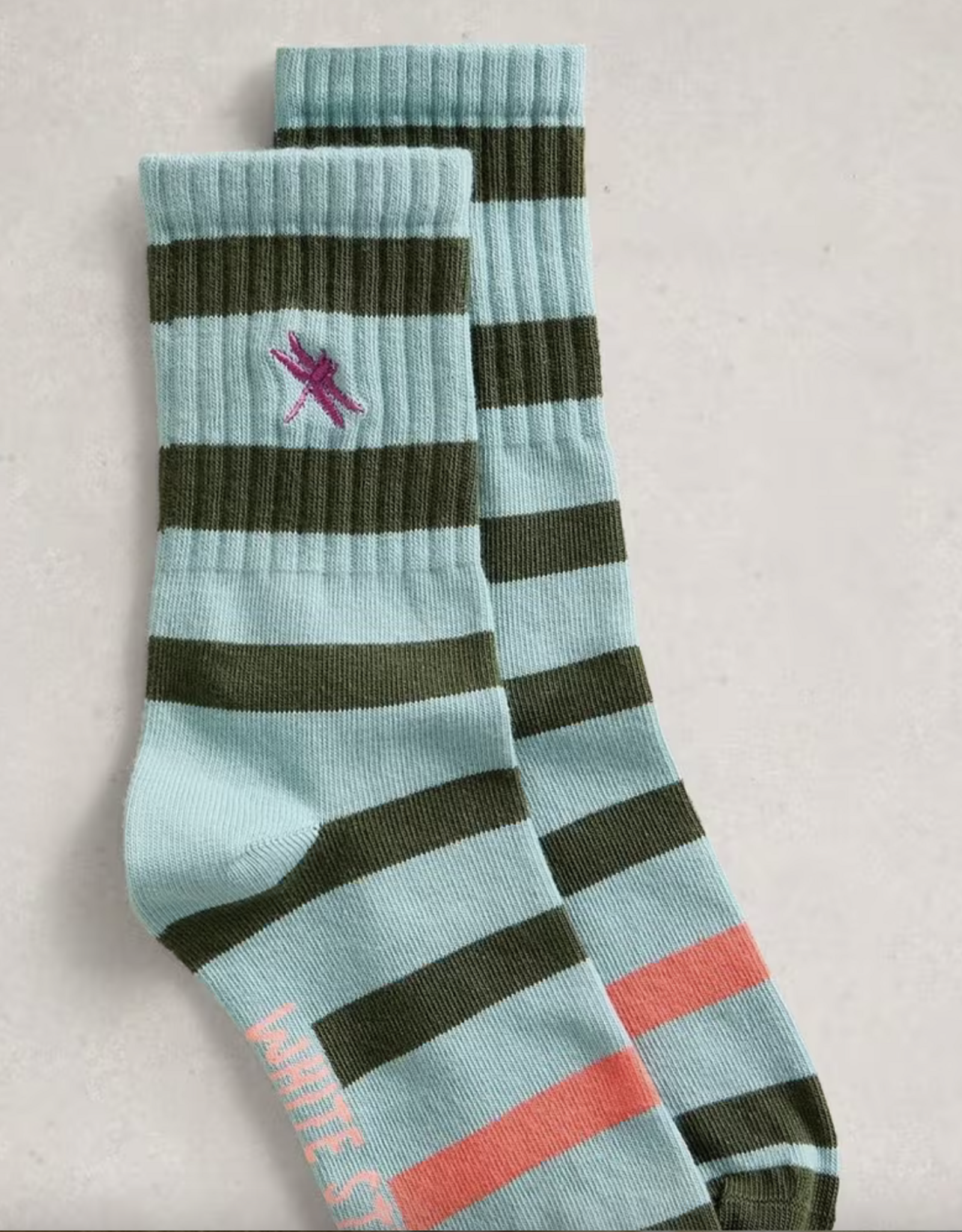 White Stuff White Stuff-  445157 Embroidered dragonfly rib bas SS26