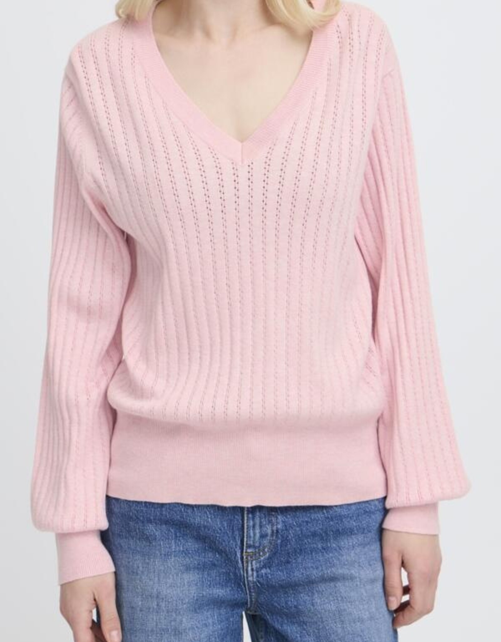 b. young B. young- Bymmorla Vneck Pointelle SS26