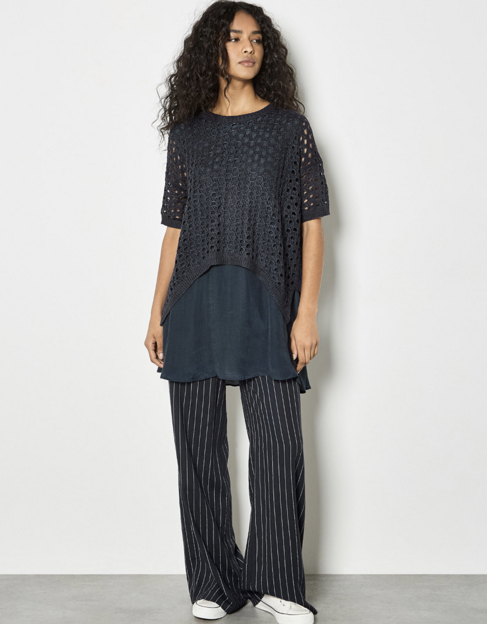 Apricot Apricot - Knitted Mesh Shimmer Layer Tunic SS26