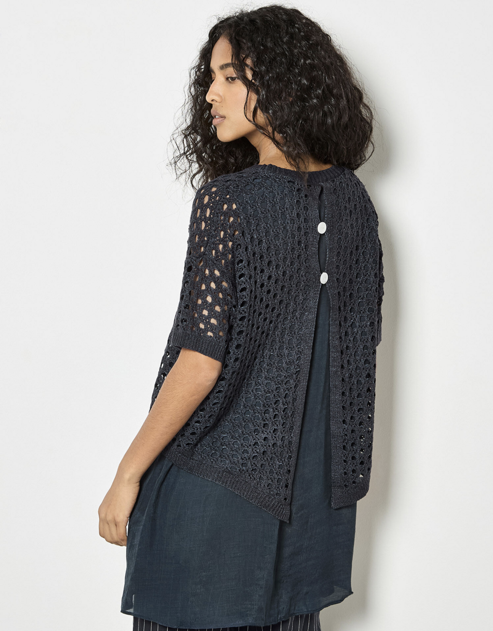 Apricot Apricot - Knitted Mesh Shimmer Layer Tunic SS26