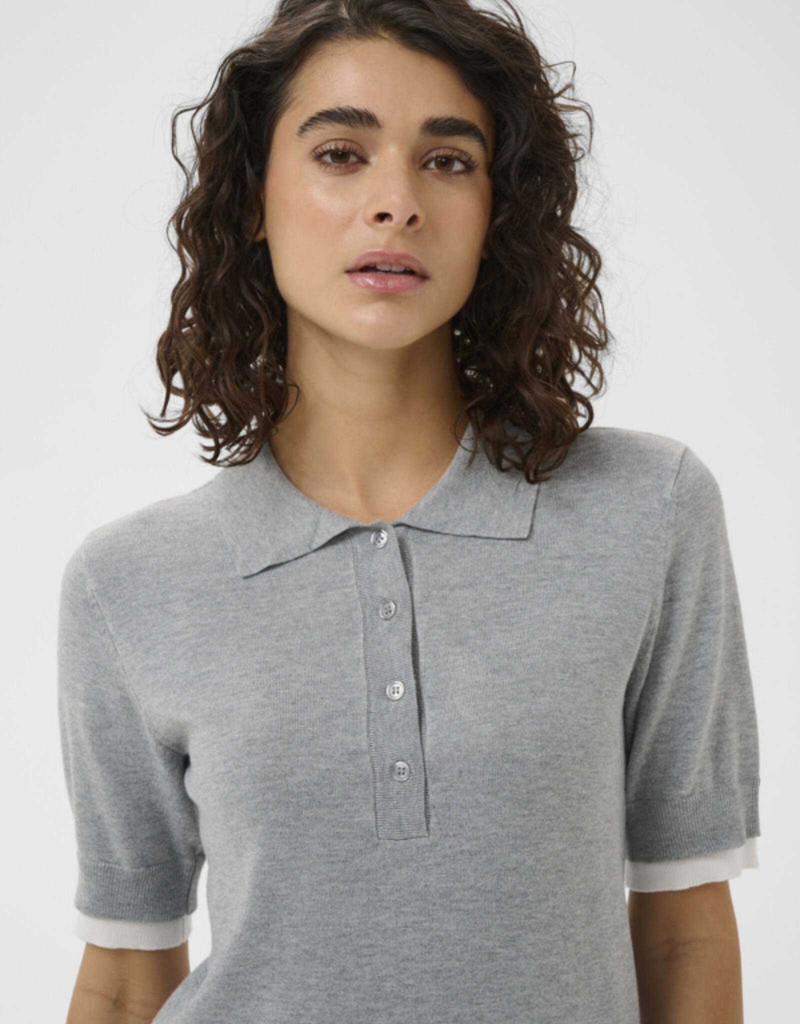 Kaffé Kaffé- Kalizza Contrast polo knit SS26