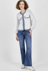 Liverpool Liverpool- LM1b46uq21 collarless jacket w/ fray details SS26