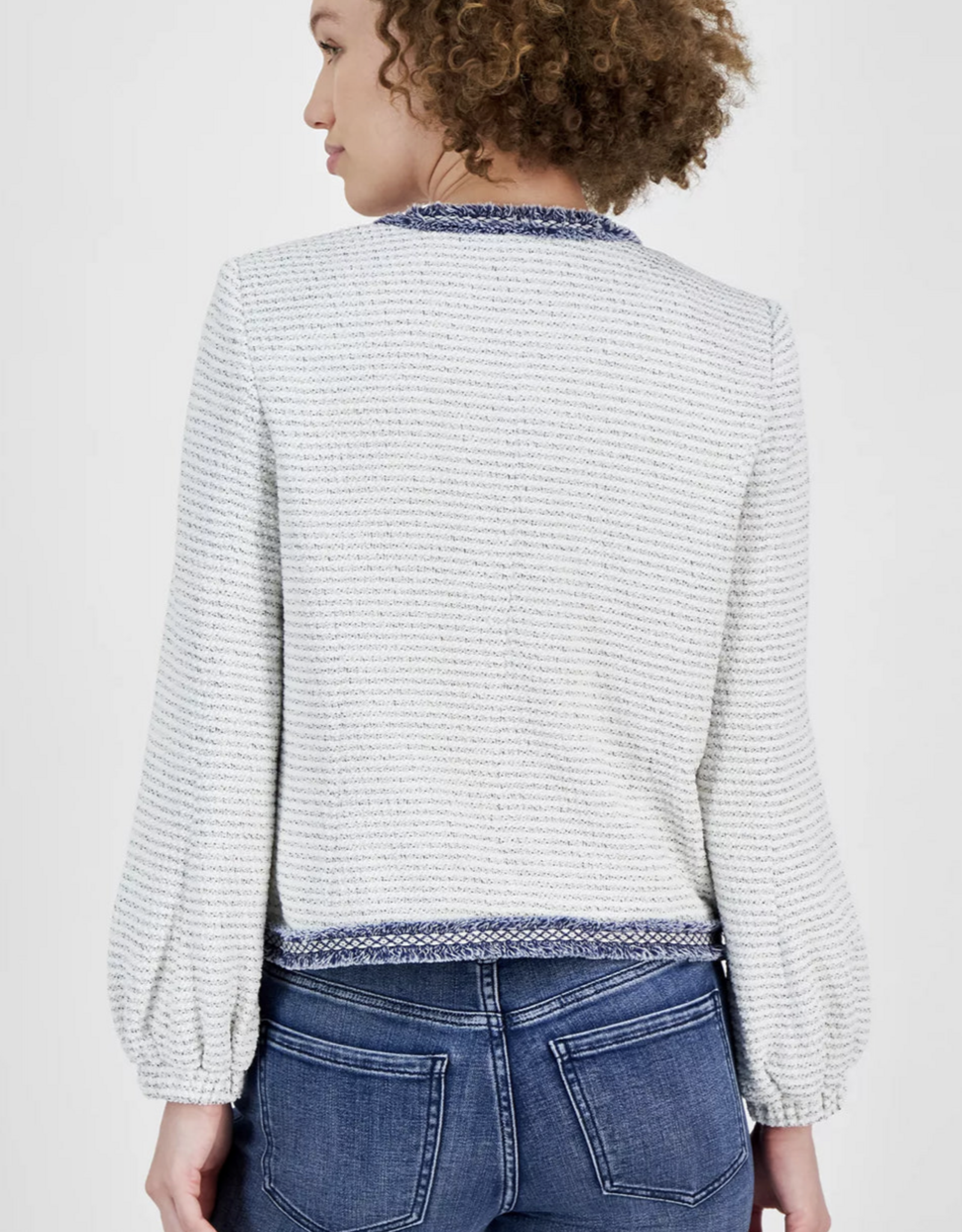 Liverpool Liverpool- LM1b46uq21  Veste Surpiqûres Bleues détails SS26