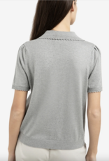 Yaya Yaya - 01010145 Manches Courtes Cardigan With Tex SS26