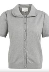 Yaya Yaya - 01010145 Manches Courtes Cardigan With Tex SS26