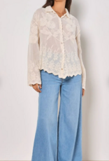 Apricot Apricot - Embroidered Cotton Scallop Shirt SS26