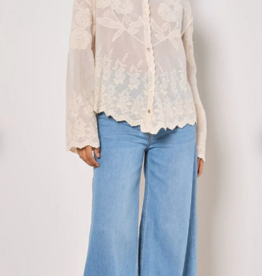 Apricot Apricot - Embroidered Cotton Scallop Shirt SS26