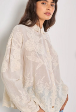 Apricot Apricot - Embroidered Cotton Scallop Shirt SS26