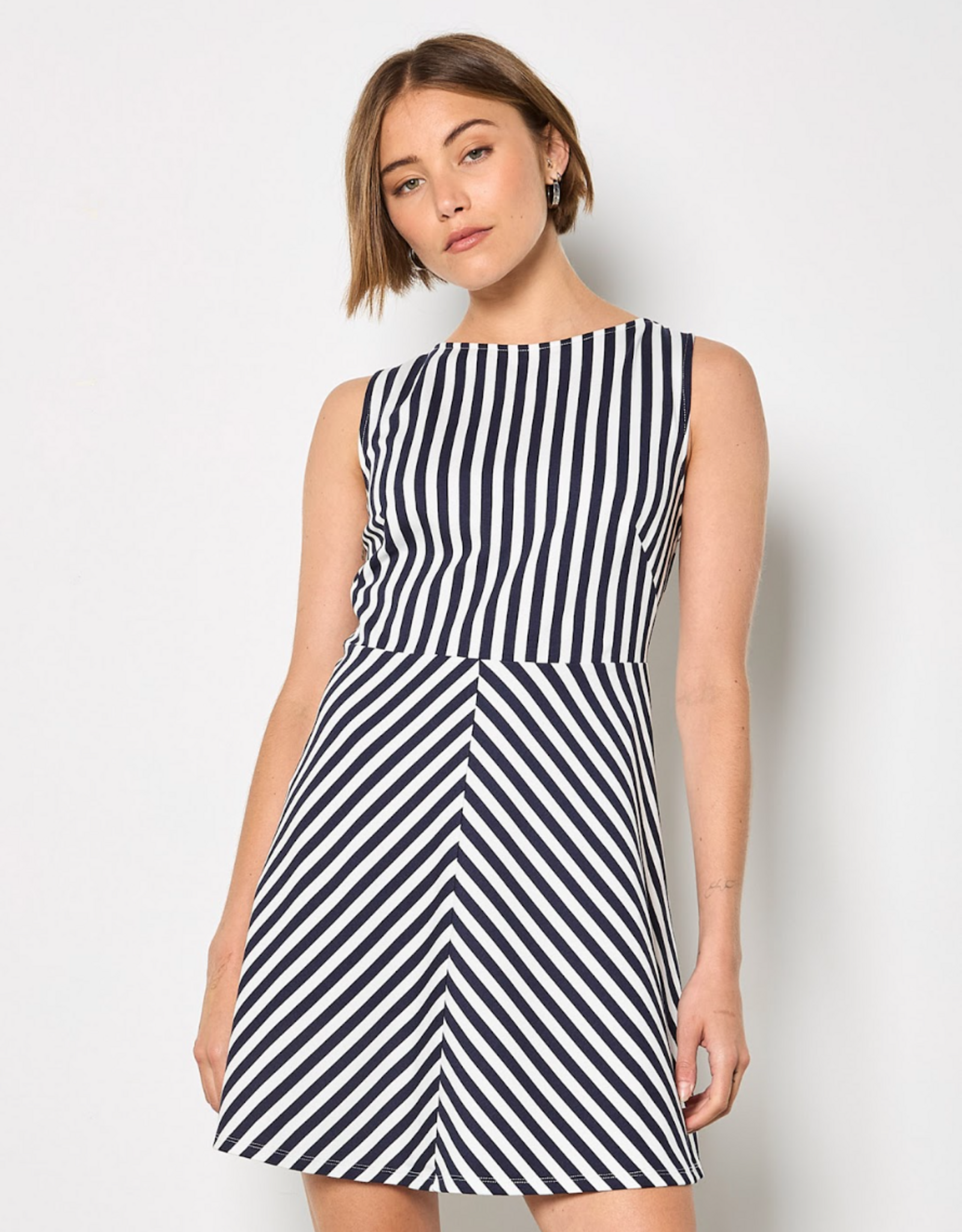 Apricot Apricot - Stripe Fit and Flare Dress SS26