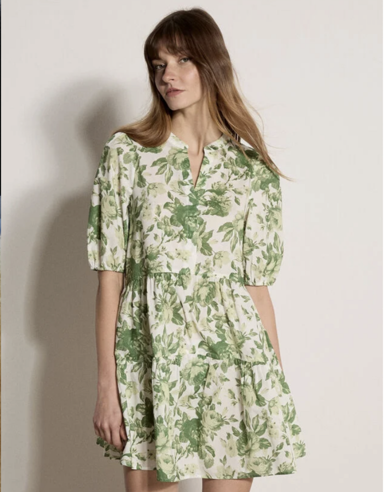 Apricot Apricot - Poplin Short Tiered Babydoll Dress SS26