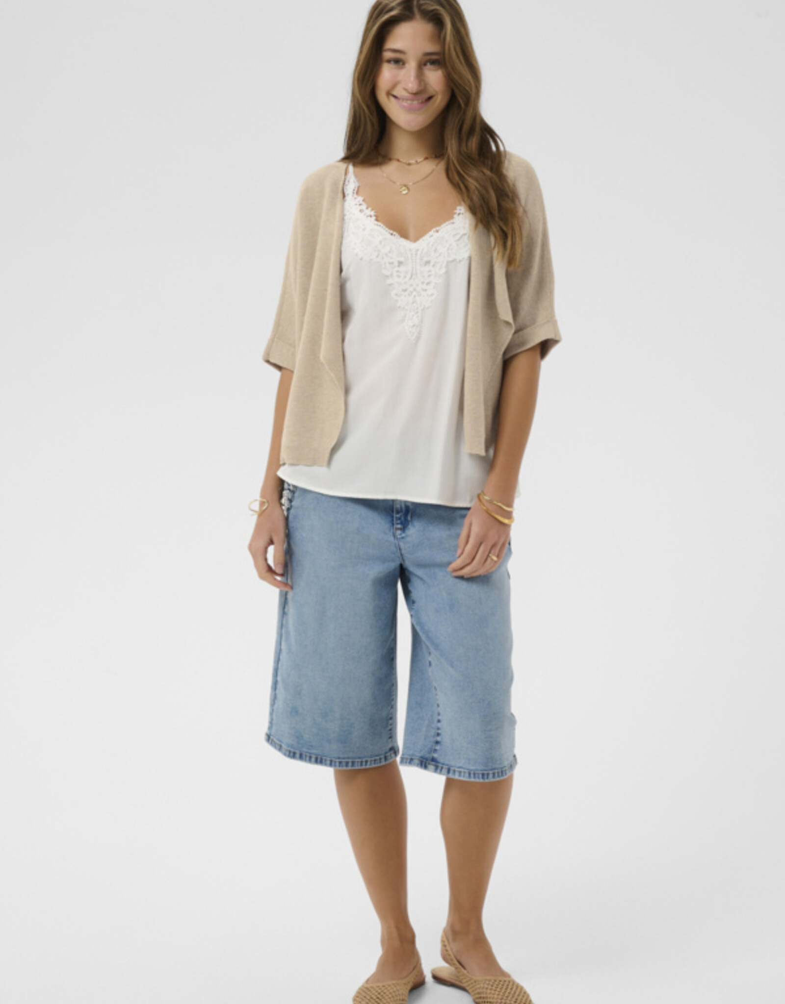 Cream Cream- CrSillar knit boléro( 3 clrs) SS26