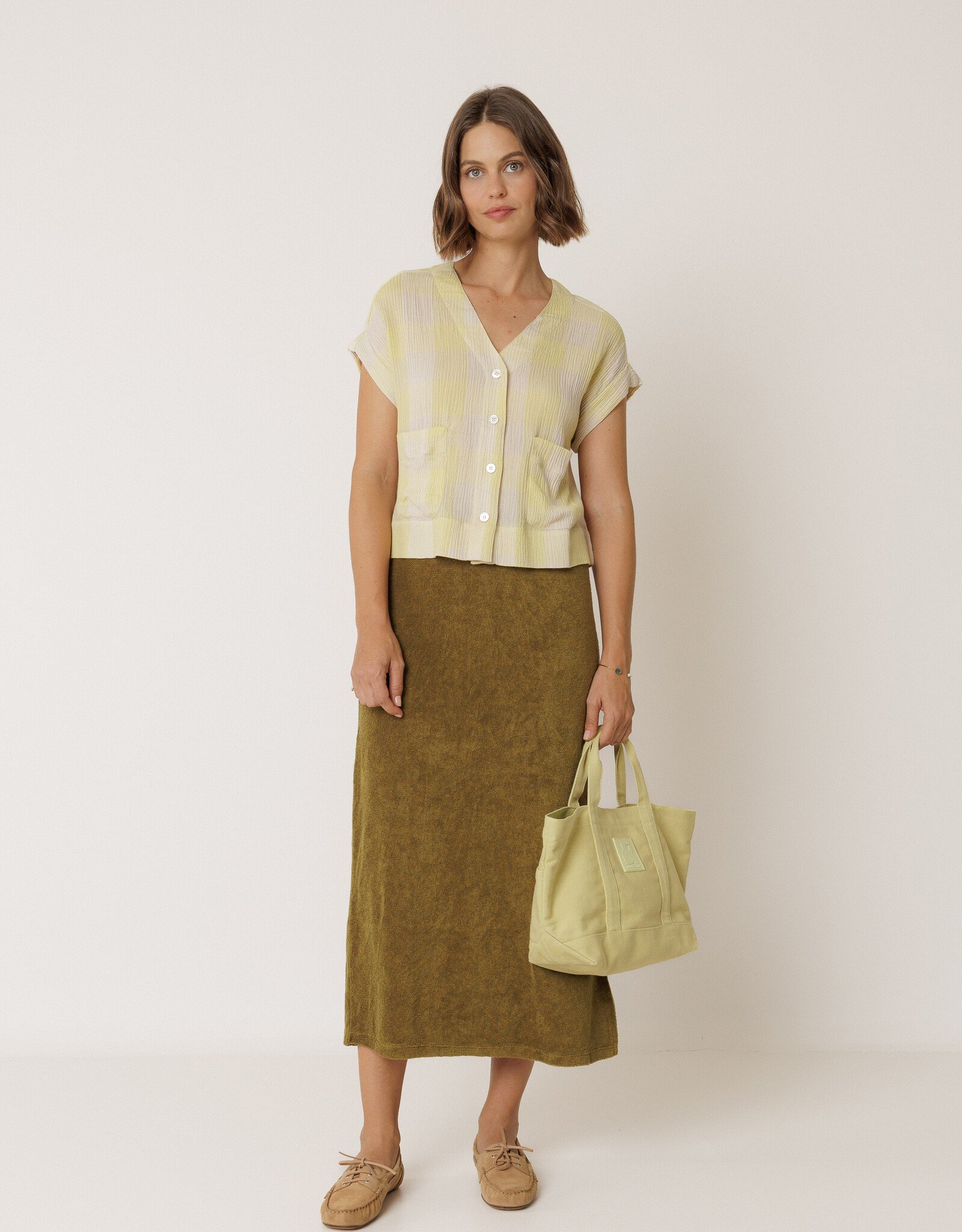 Indi & Cold Indi & Cold - VV26KI151 Gingham-Check Chemise SS26