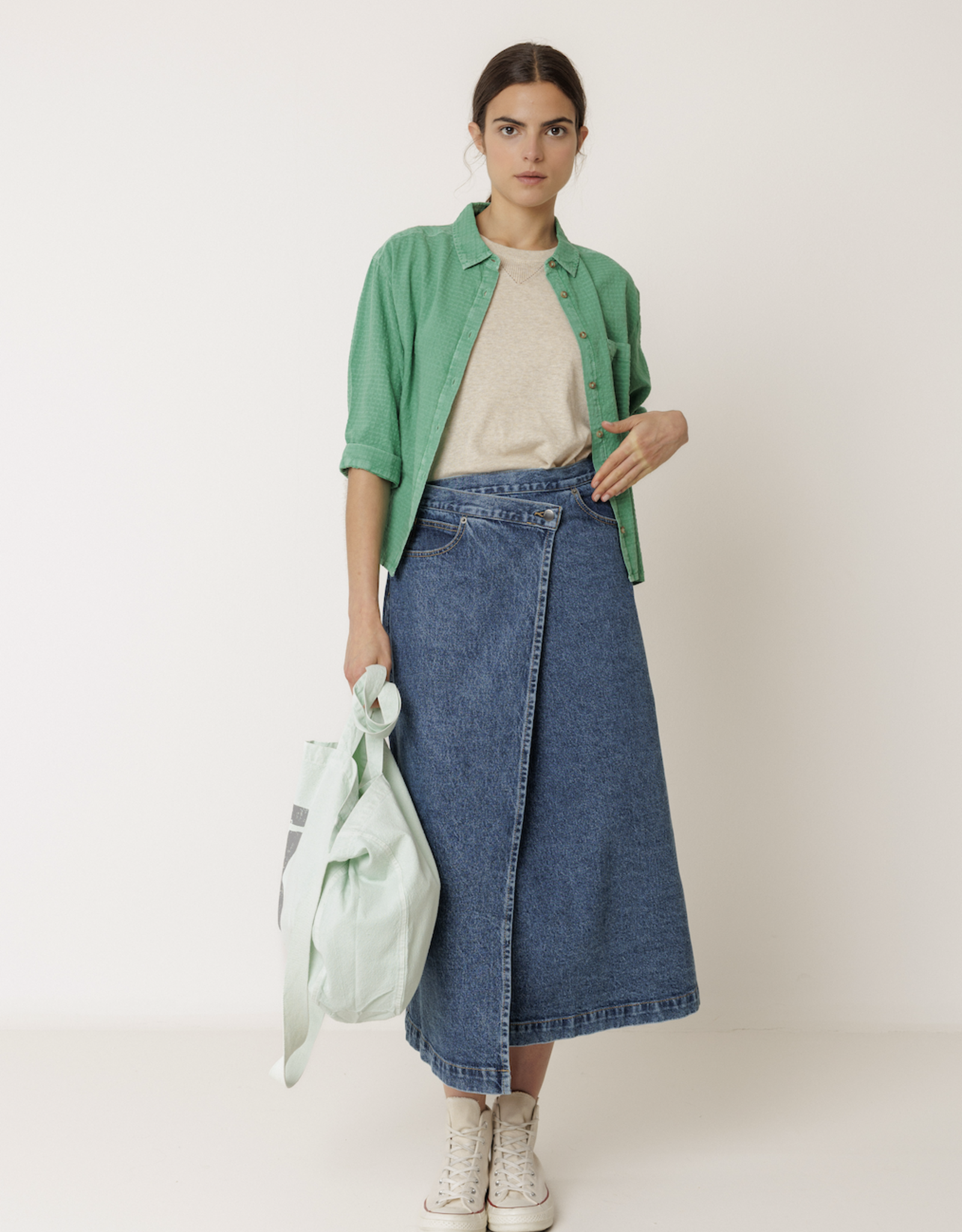 Indi & Cold Indi & Cold - VV26SK416 Oversize Combination Chemise SS26