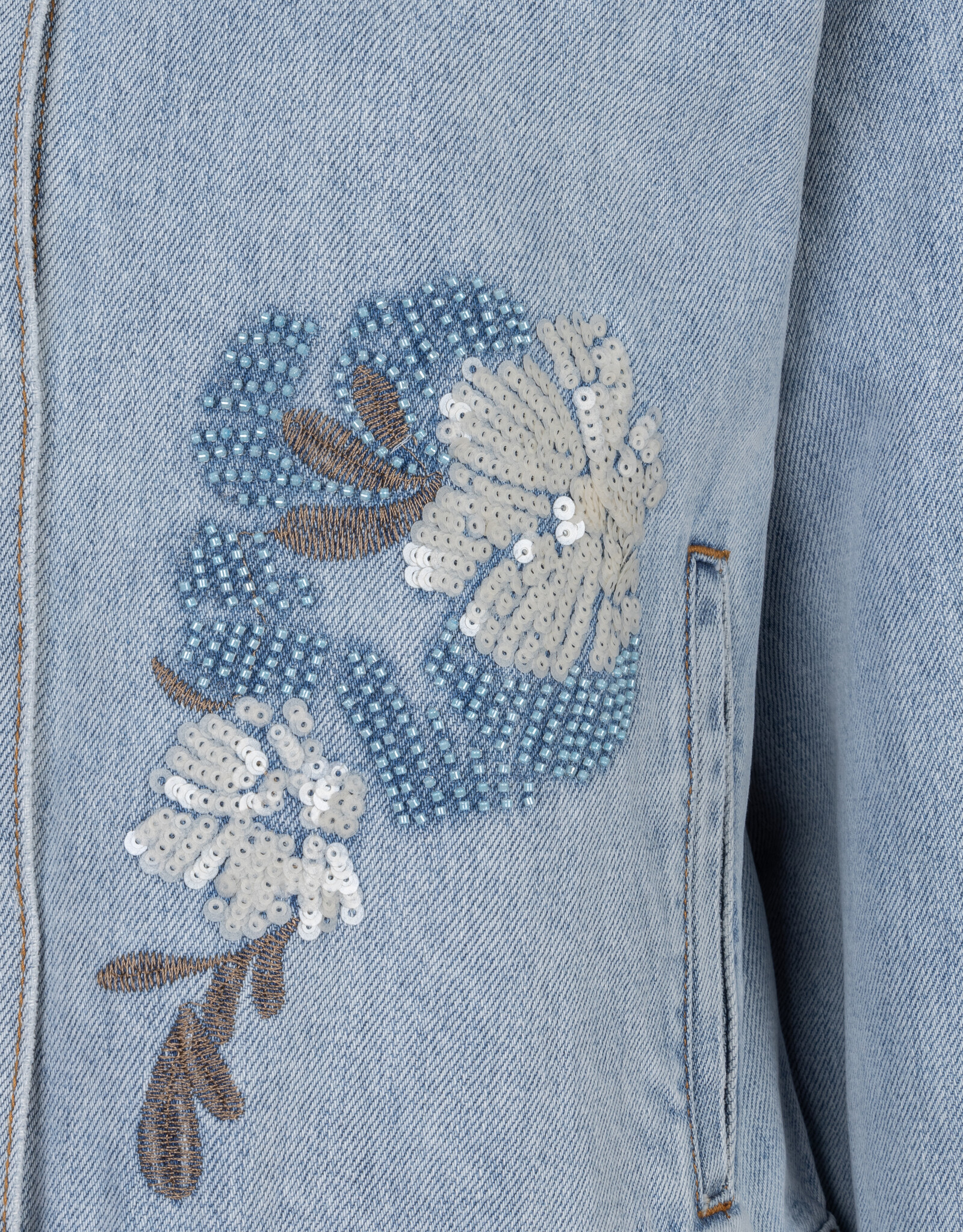 Esqualo Esqualo - 12008 Beaded Jean Jacket SS26