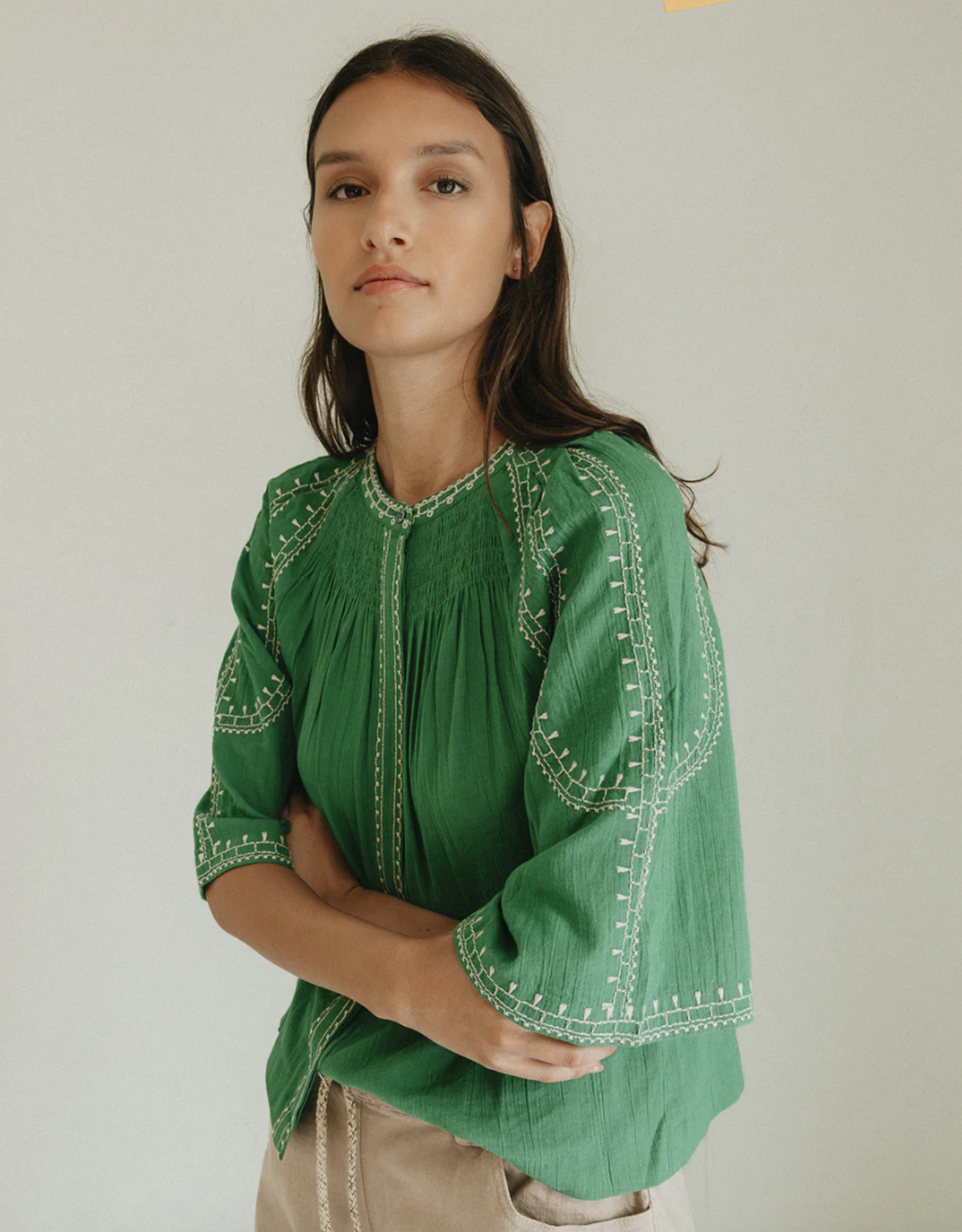 Indi & Cold Indi & Cold  - VV26AD185 Bell-Sleeve Shirt SS26