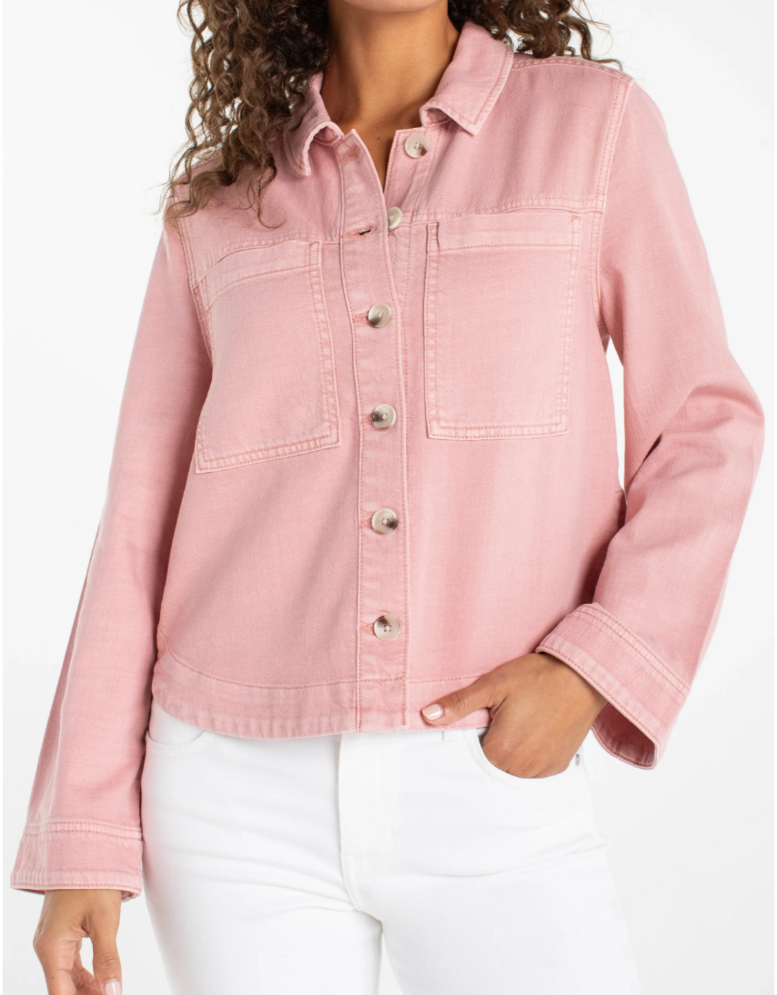 Liverpool Liverpool - LM1C59QTA High/Low Denim Jacket SS26