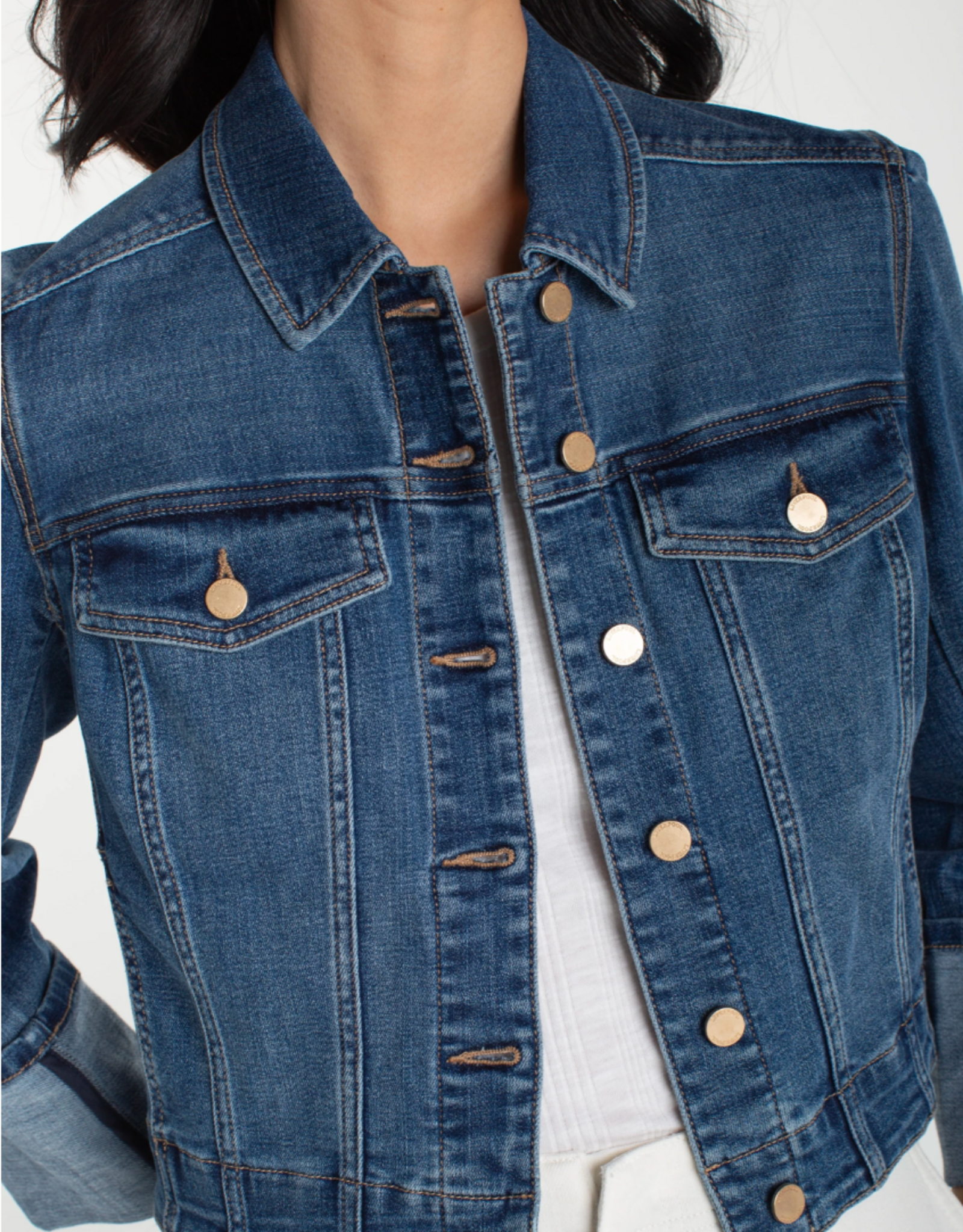 Liverpool Liverpool - LM1C53CH4 Bracelet Length High Cuff Denim Jacket SS26