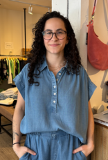 Liverpool Liverpool - LM8K57Y47 Half Button Shirt w/ Shirring SS26