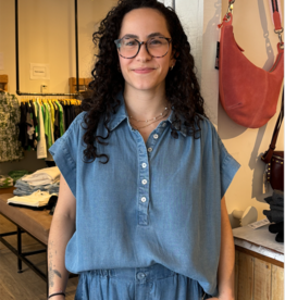 Liverpool Liverpool - LM8K57Y47 Half Button Shirt w/ Shirring SS26