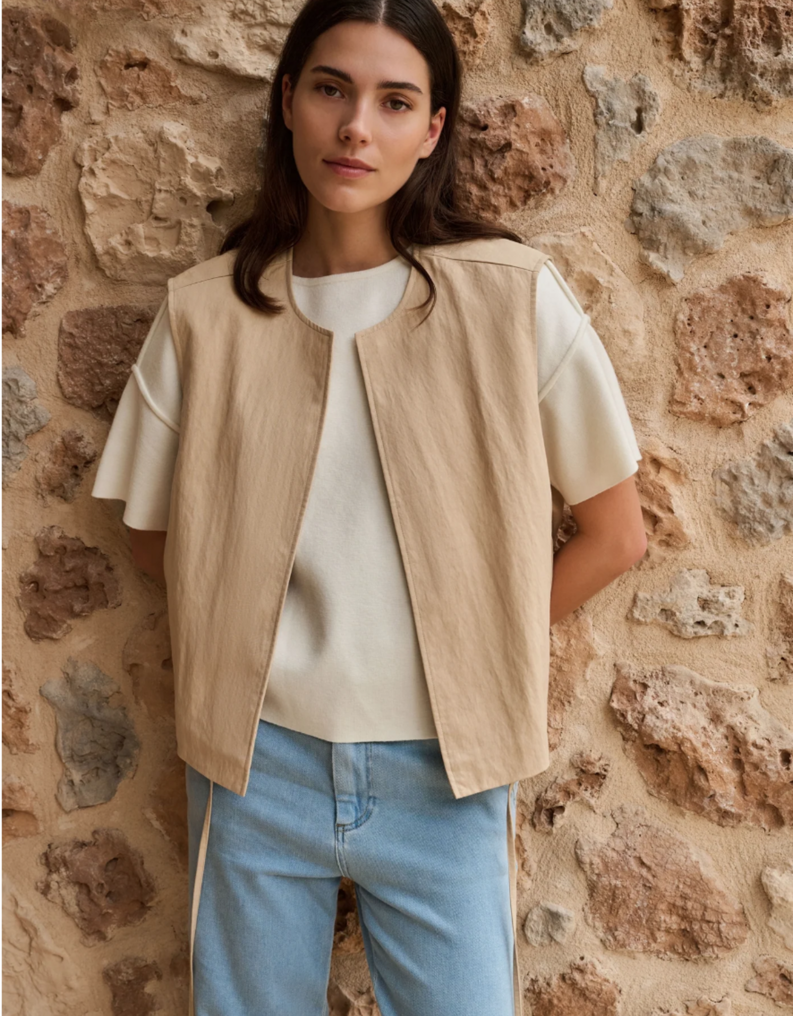 Yaya Yaya - 02021007 Oversized Sleeveless Vest SS26