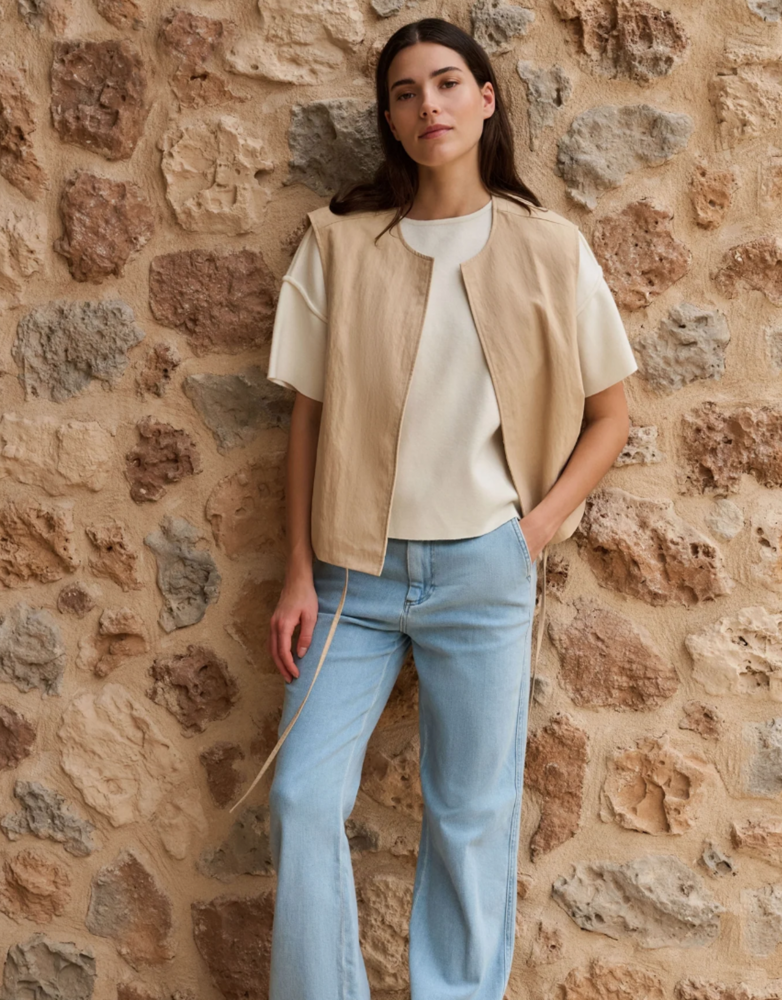 Yaya Yaya - 02021007 Oversized Veste sans manches SS26