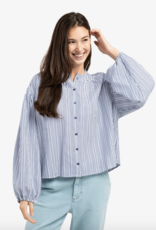 Yaya Yaya - 01201208 Striped Blouse w/ Shirring SS26