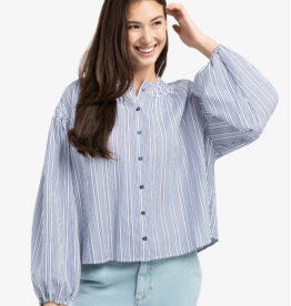 Yaya Yaya - 01201208 Striped Blouse w/ Shirring SS26