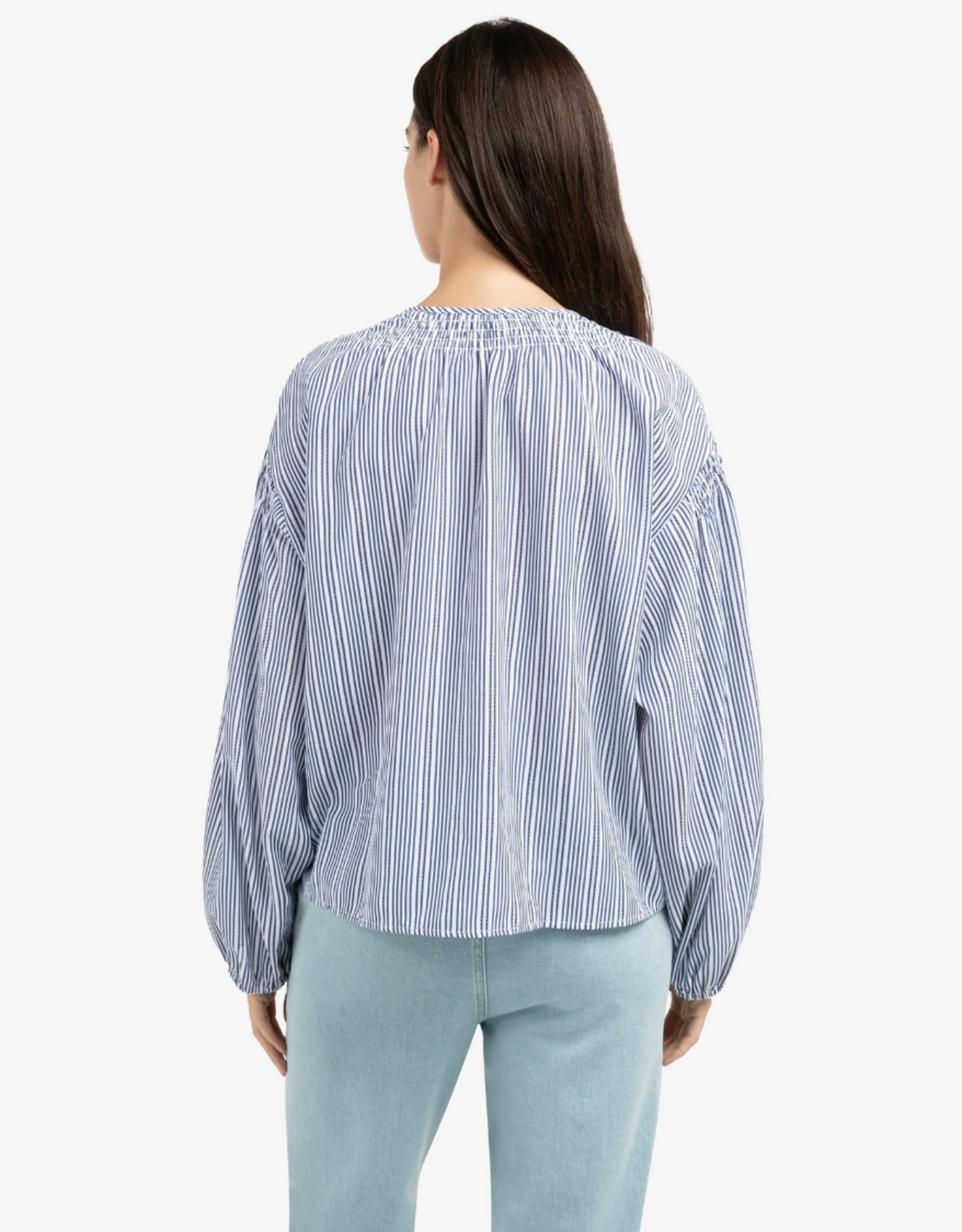 Yaya Yaya - 01201208 Striped Blouse w/ Shirring SS26