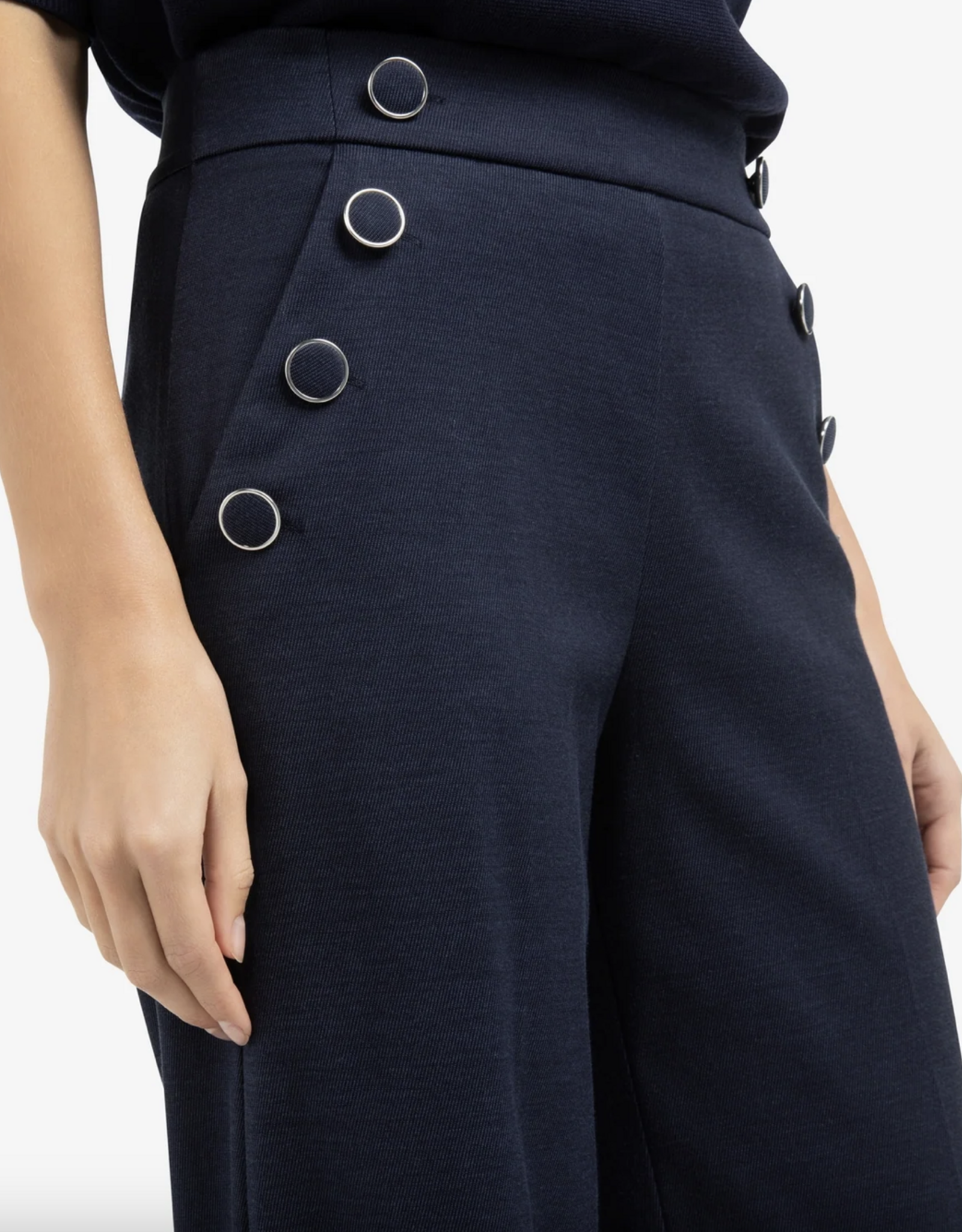 Yaya Yaya - 01301245 Wide Leg Trouser w/ Side Buttons SS26