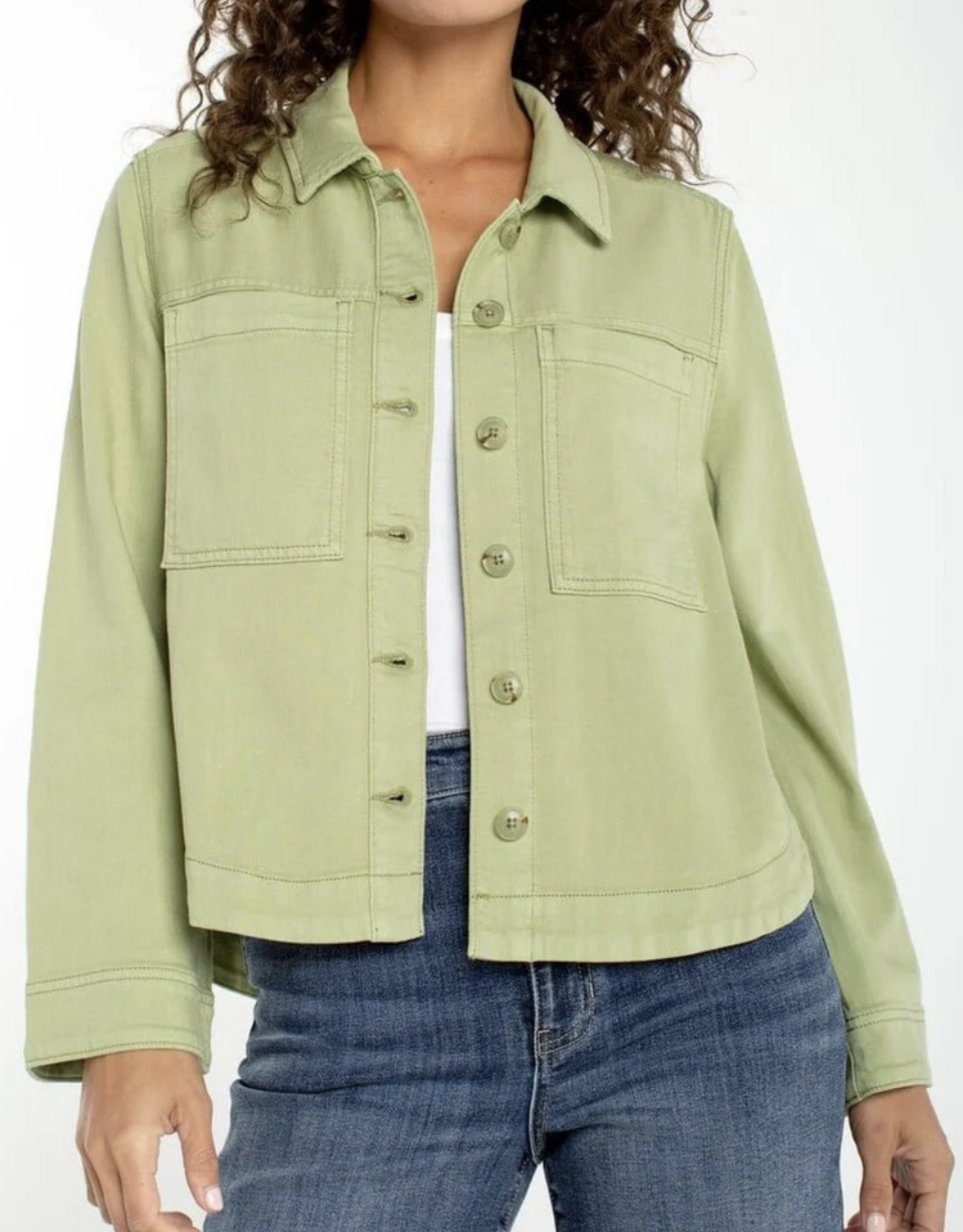 Liverpool Liverpool - LM1C59QTA High/Low Denim Jacket SS26