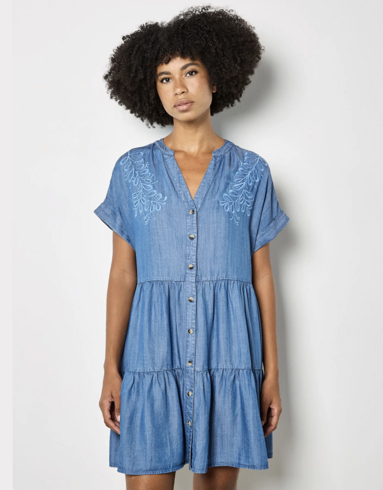 Apricot Apricot - Embroidered mini Tiered Robe SS26